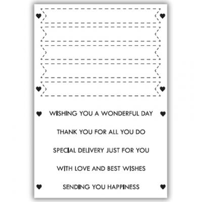Julie Hickey Designs Clear Stamps - Stitched Banner & Sentiments